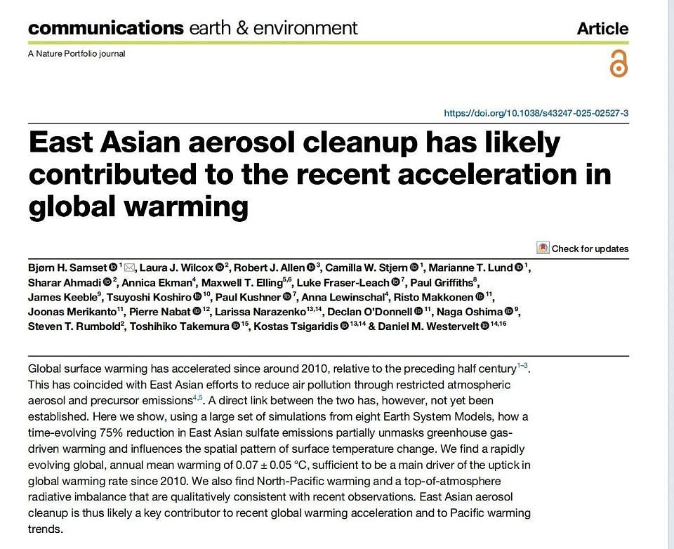 加州大学最新研究成果:中国成功治理污染,导致全球变暖加剧(组图) - 1