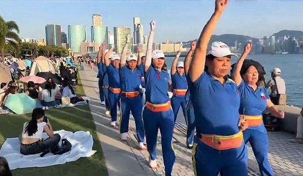 内地“暴走团”杀入香港!沿路播大声音乐助威,网民:丢人丢到香港去了(视频/组图) - 2