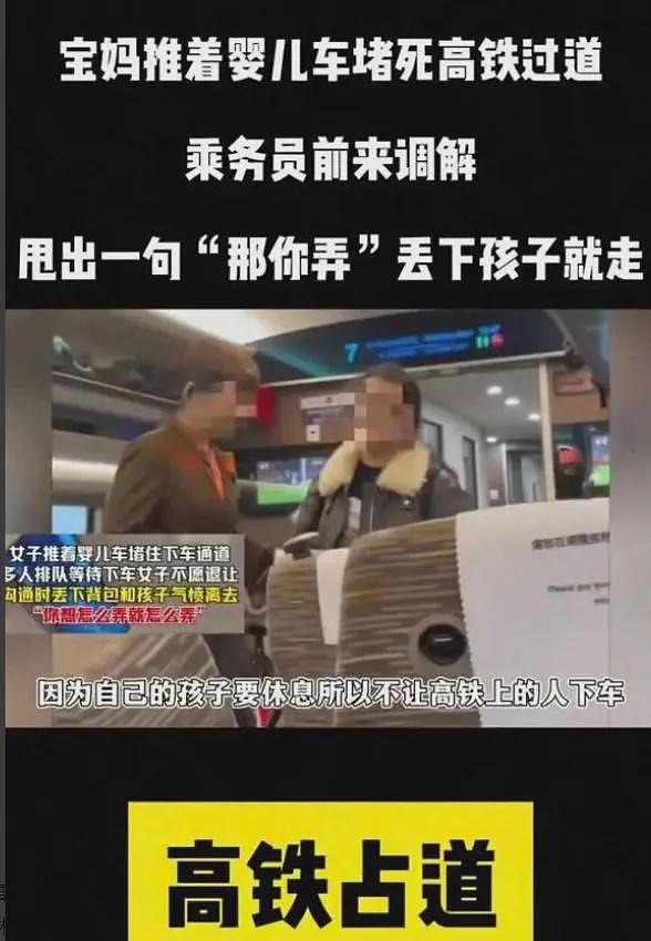 女子高铁堵道后续:知情人透原因,女子正脸被扒黑皮胖脸,已社死(视频/组图) - 7