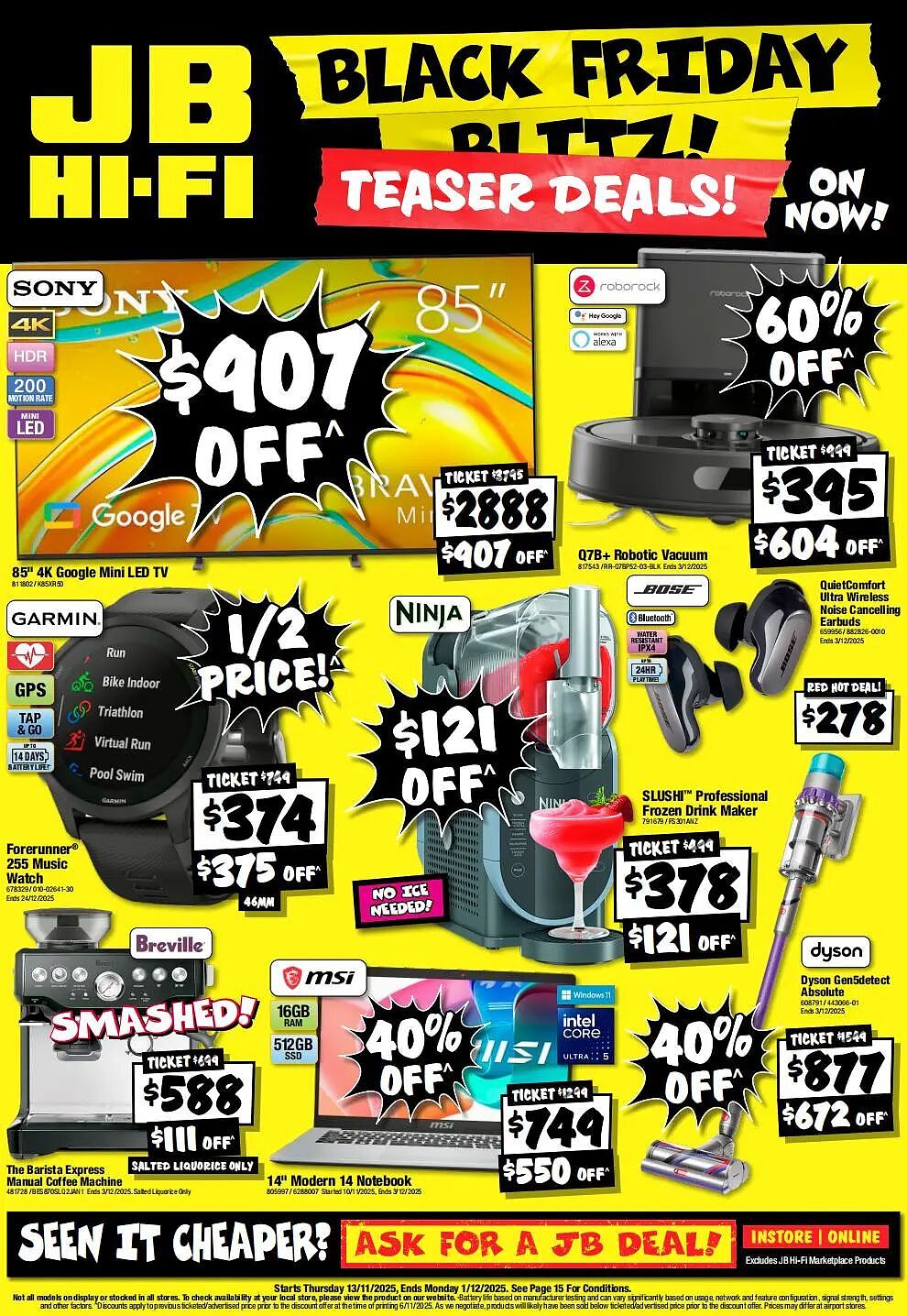 【JB Hi-Fi】首期黑五大促优惠目录放出(组图) - 1