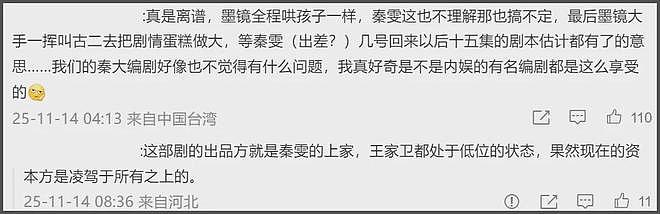古二再锤秦雯洗稿，王家卫让古二替秦雯写剧情主线，打脸李亚玲（组图） - 18