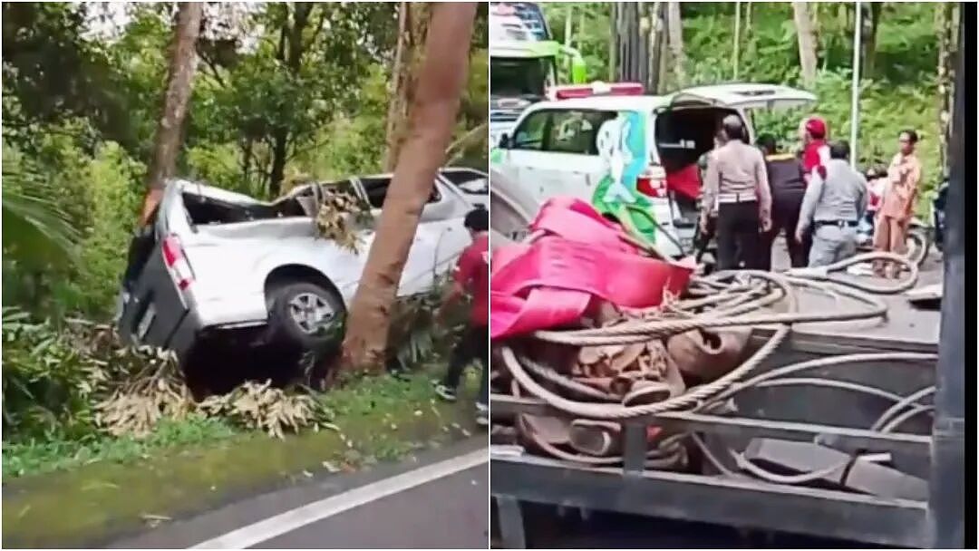 中国游客5死8伤!旅游胜地大巴失控冲下山,车头严重变形,玻璃全碎(组图) - 3