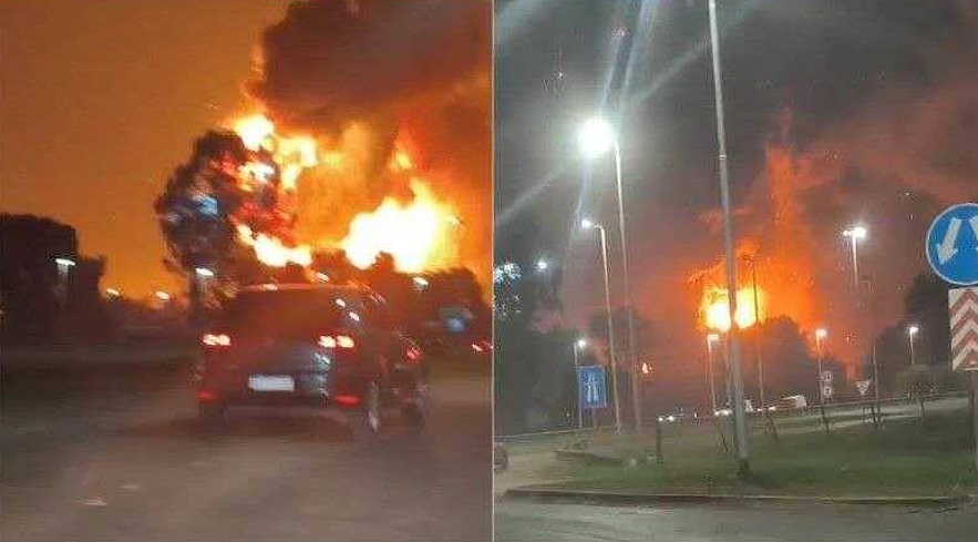阿根廷一架小型飞机坠毁在化学品厂附近引发爆炸，当地政府发出红色警报（组图） - 2