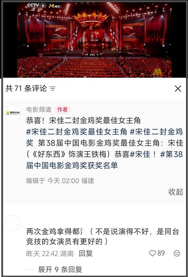 宋佳获奖后口碑大翻车！官方评论区沦陷，过往得奖经历被彻底开扒（组图） - 6