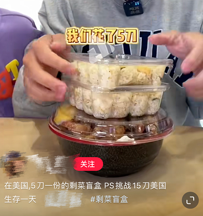 40美元吃一周!华人留学生“剩饭盲盒”硬撑生活:便宜治愈,现实扎心(组图) - 3