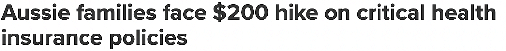 澳洲私人医保明年或涨价近4%!家庭年均多付$200,数百万人将受影响(组图) - 1