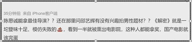 陈思诚评论区沦陷!恶意提问邵艺辉遭反噬,被刷屏嘲讽没原创电影(组图) - 20