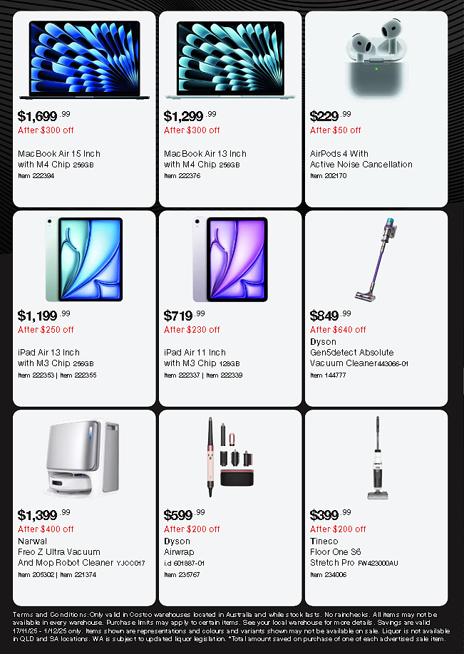 这么早?!澳洲Costco“黑五”商品折扣信息来啦!各种苹果电子产品开始直降(组图) - 2