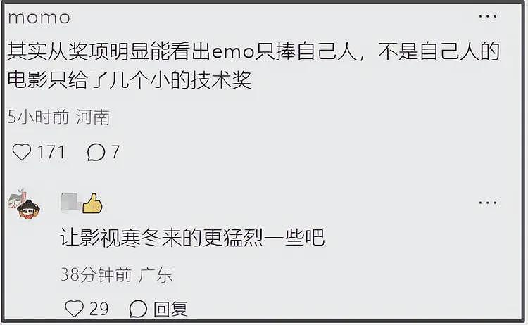 金鸡奖质疑愈演愈烈，多位圈内人鸣不平，网友齐发声抵制张艺谋！（组图） - 5