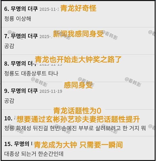 韩网吐槽韩国电影完蛋了，三大奖变水，全是关系户玄彬都成影帝了（组图） - 21