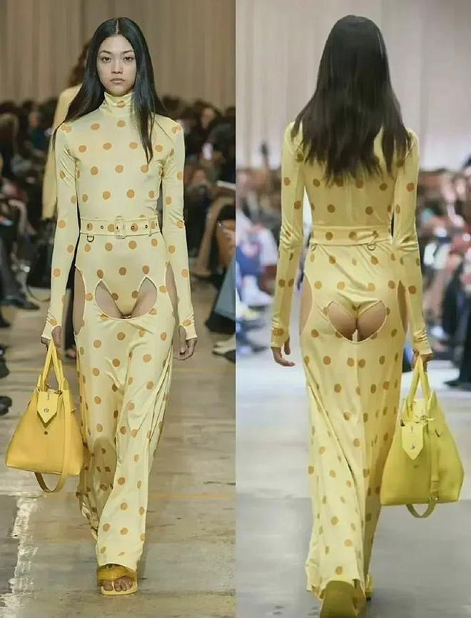 “露乳装”、“开裆裤”、“内裤裙”，时尚圈的设计有多辣眼？（组图） - 12