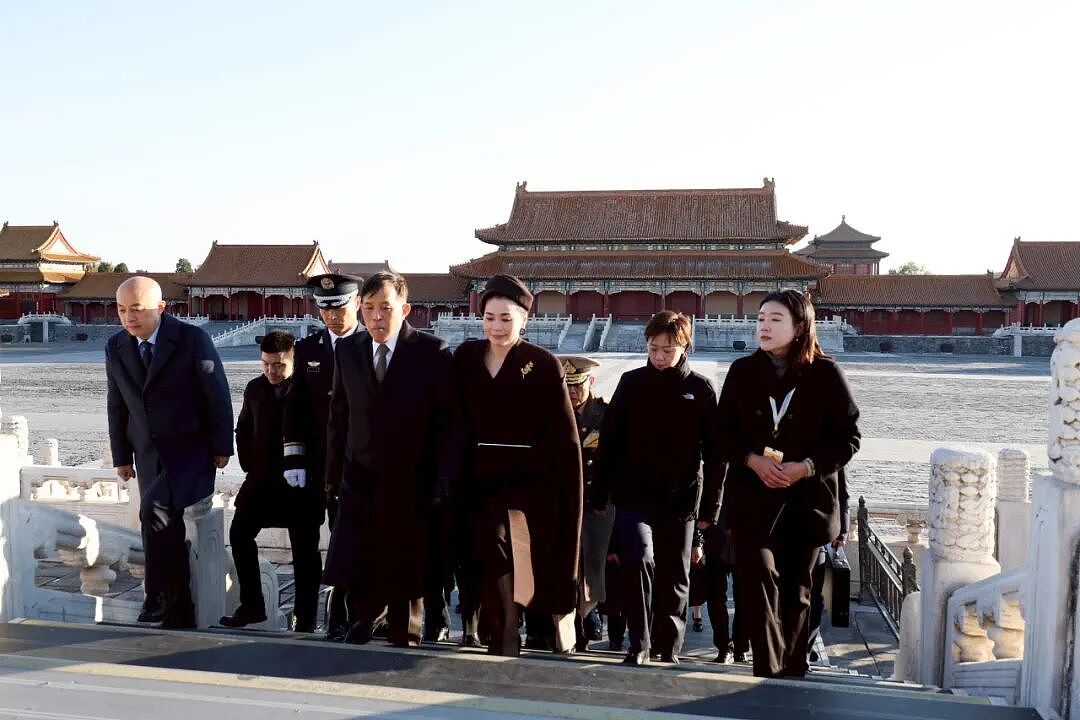泰国王后在北京美艳杀疯，踩10厘米细高跟逛故宫，贵妃复宠被她秒了（组图） - 4