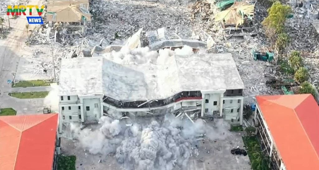 缅甸公布炸毁KK园区建筑影片，逾180幢拆毁，超过千名外国人被捕（组图） - 5