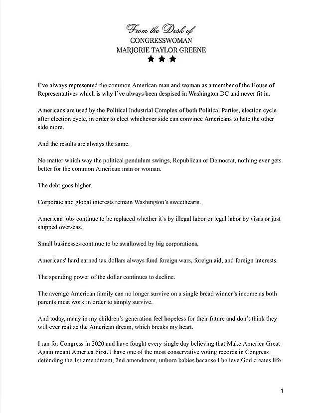 失去川普支持，“马大姐”宣布辞去国会议员，废除H-1B法案胎死腹中（组图） - 2