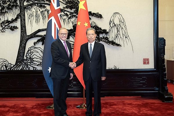 中国三号人物赵乐际抵澳,开始正式访问行程(图) - 2