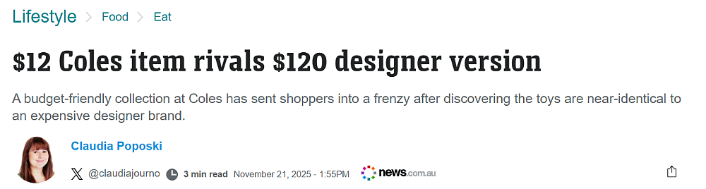 Coles首次上架这种圣诞商品,只要$12,正版$120!被抢疯了(组图) - 1