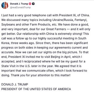 特朗普：与习近平谈及俄乌、大豆等议题，邀请习近平明年访美（组图） - 2