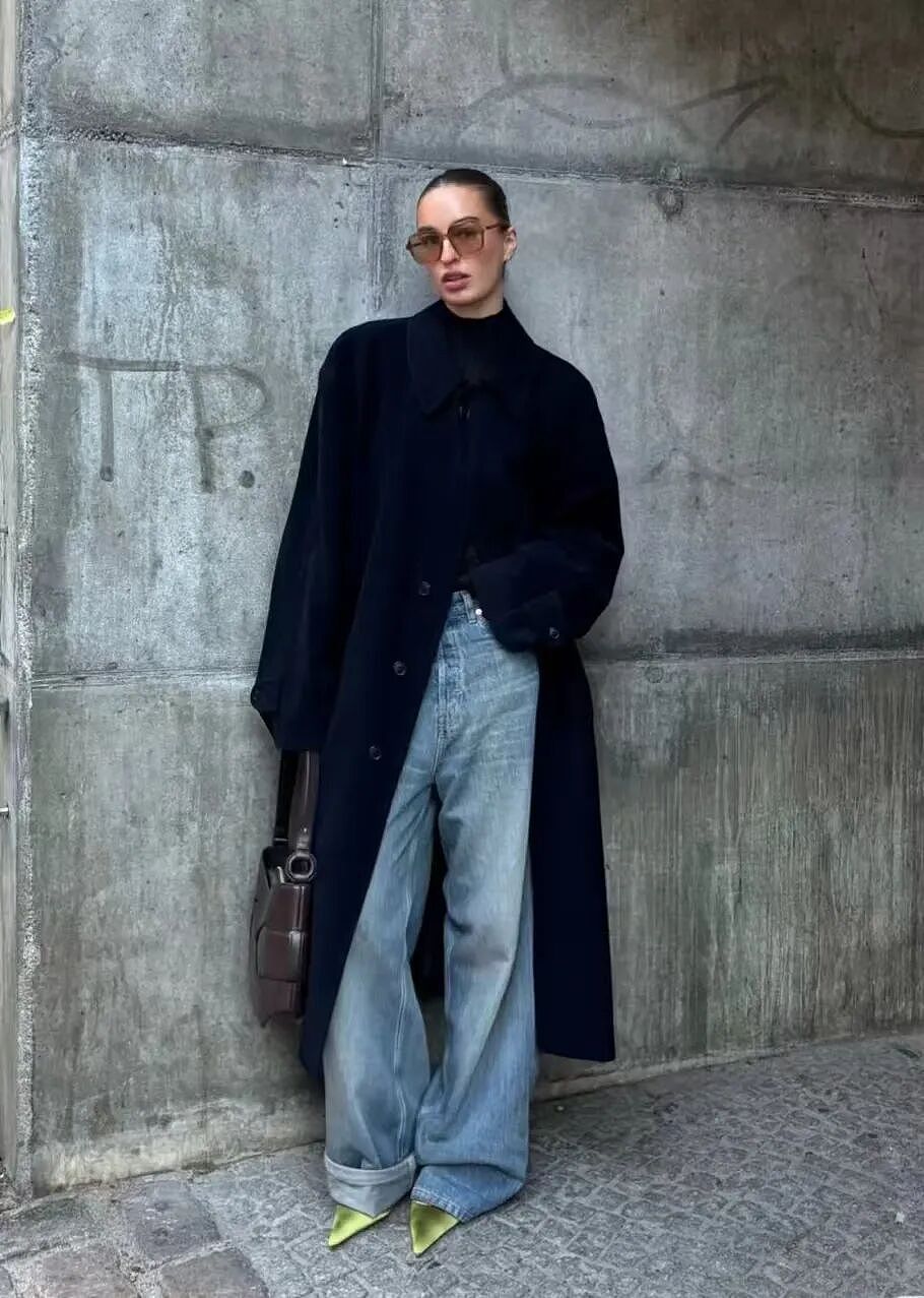 【时尚】大衣+阔腿裤，秋冬绝配slay全场（组图） - 5