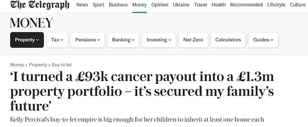 绝境逆袭！单亲抗癌妈妈，用重疾赔付为女儿换来130万英镑房产组合（组图） - 2
