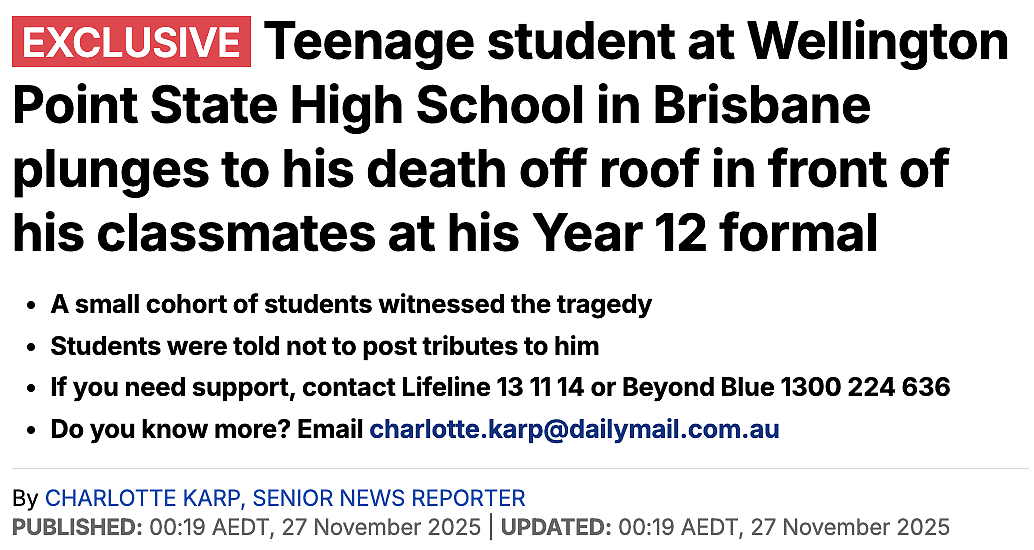 掩不住了！澳洲高中毕业舞会出大事，一名学生坠楼身亡（组图） - 1