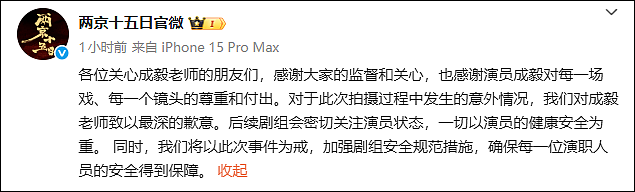 知名男演员拍戏突发意外：威亚失控，后脑勺触地！惊悚画面曝光（视频/组图） - 4