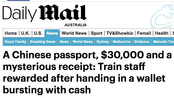 澳洲火车站员工捡到一中国护照和3万刀现金!眼看四下无人,他拔腿就跑...(组图) - 19