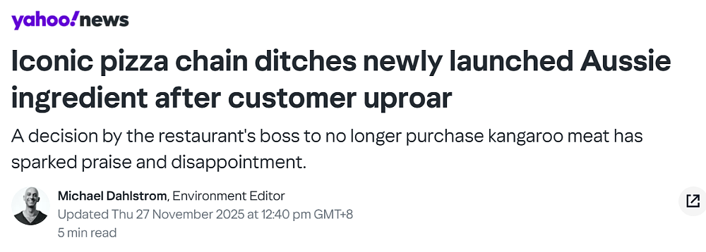 你吃过吗？墨尔本知名披萨连锁推出“袋鼠披萨”，结果被骂惨了！（组图） - 1