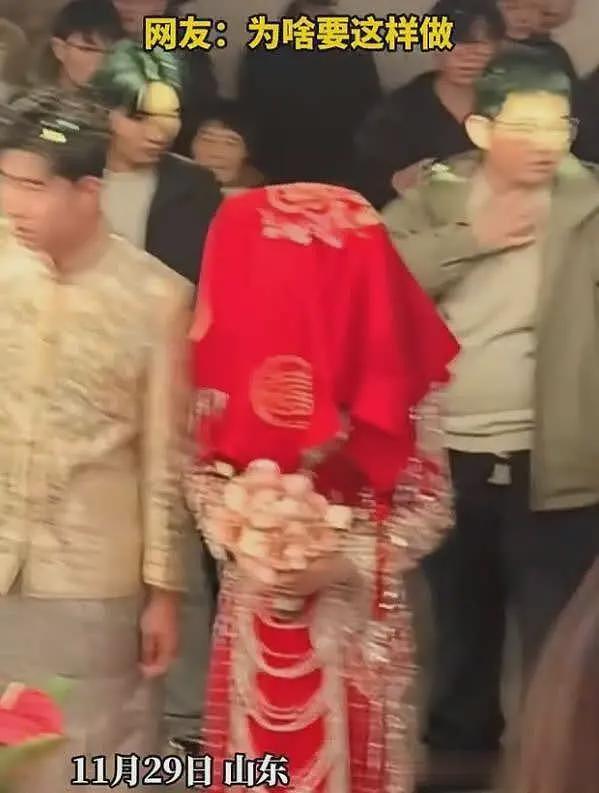 山东新娘盖头被扯下后续：大妈正脸曝光，知情人透露原因，太离谱（组图） - 8