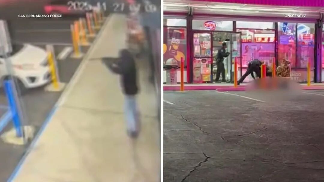 太疯狂了！一男子武装抢劫便利店，与警察火拼被当场乱枪击毙（组图） - 1