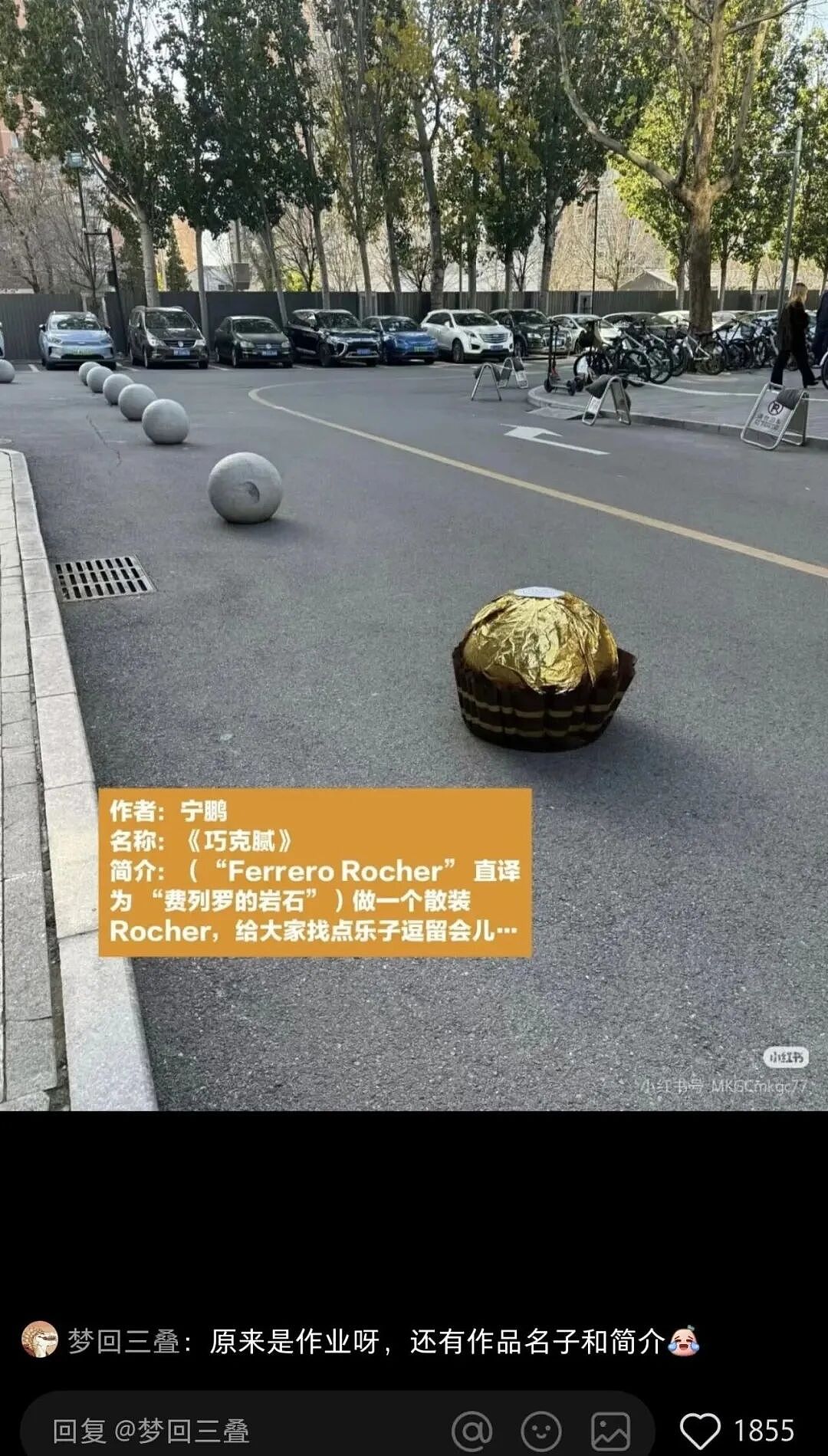 费列罗还是费力挪？央美学生将街头石墩子爆改成“巨型费列罗”！网友：搞抽象还得是大学生（组图） - 10