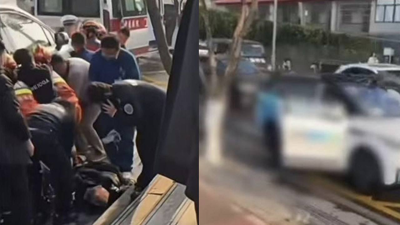 无人驾驶网约车惹祸！连撞两路人一人被卷车底，路人合力抬车救人（组图） - 1