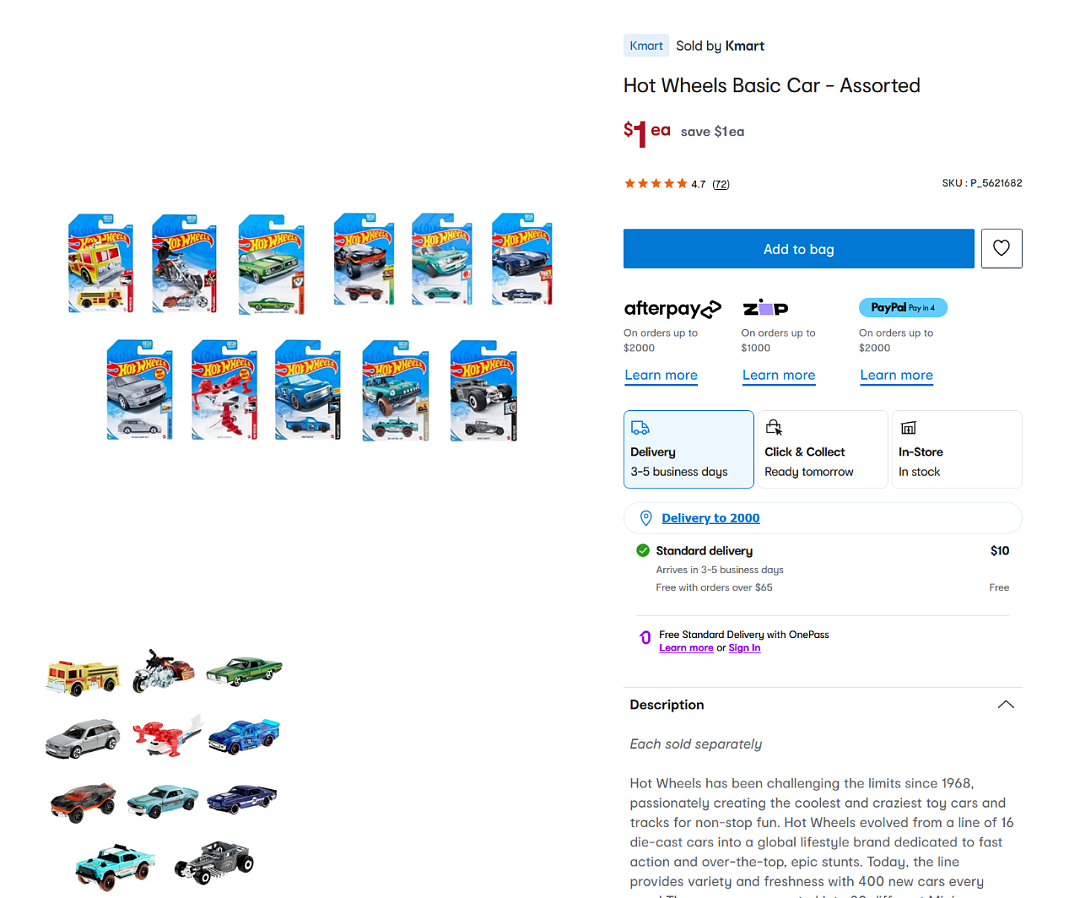【Kmart】Hot Wheels 玩具车逆天价清仓(组图) - 1