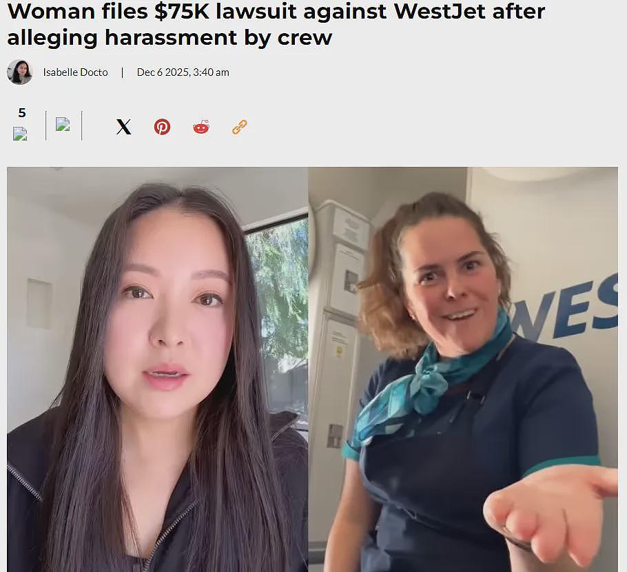 忍无可忍！华裔女演员飞机上遭白男辱骂踢椅子，反被空姐羞辱和威胁！愤而起诉（组图） - 1