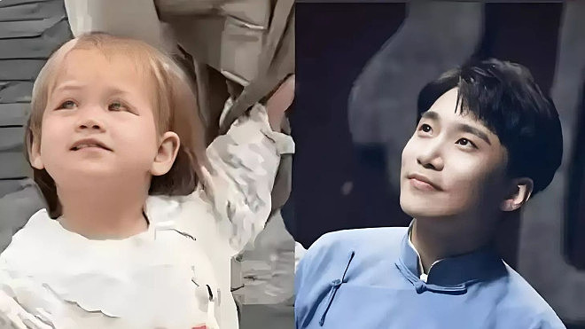 王鸥和妈妈牵着女儿散步, 女儿黄头发小眼睛(组图) - 3