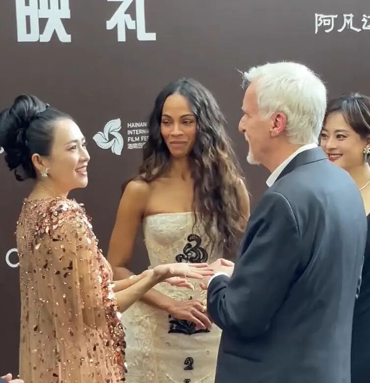 《阿凡达》首映礼尴尬一幕!章子怡被吐槽拜高踩低,主动和卡梅隆热聊,对孙俪邓超冷淡(视频/组图) - 10