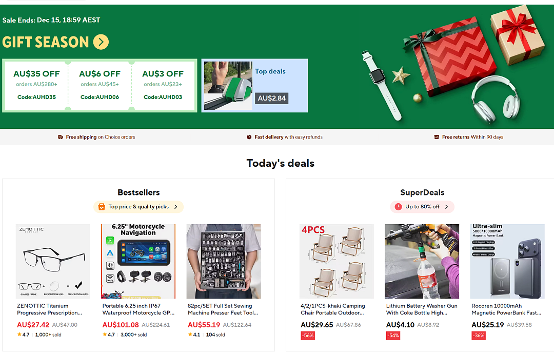 【AliExpress】澳洲站海量商品特卖 + 折上折（组图） - 1