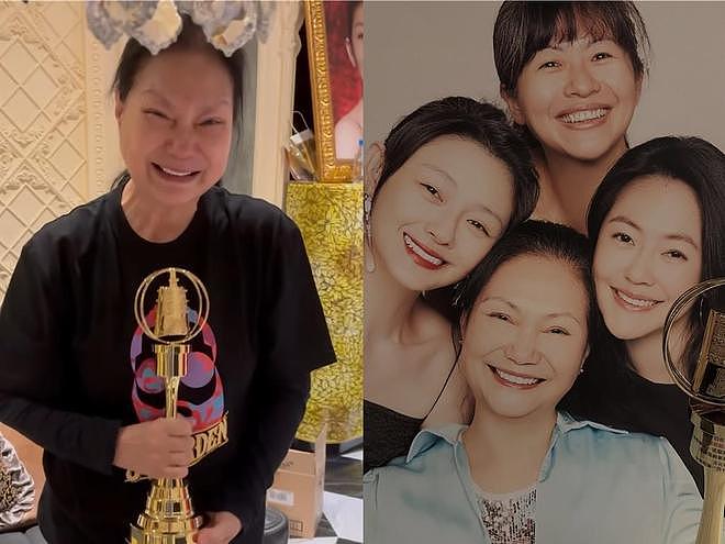 S妈手捧金钟奖含泪感谢小S,姐姐大S的遗照摆在客厅角落(组图) - 1