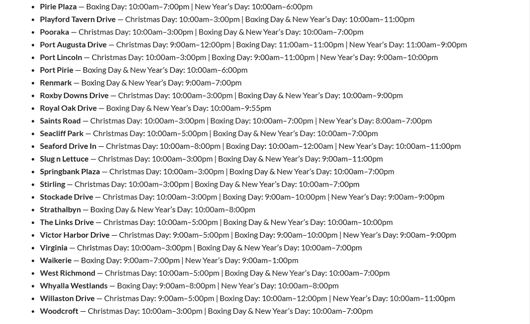 南澳发布高温预警；圣诞&新年公共假日+南澳营业时间汇总（组图） - 10