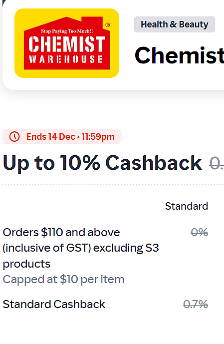 今天截止!【Chemist Warehouse】药店大量半价 + 再减10% + 再送20刀(组图) - 2