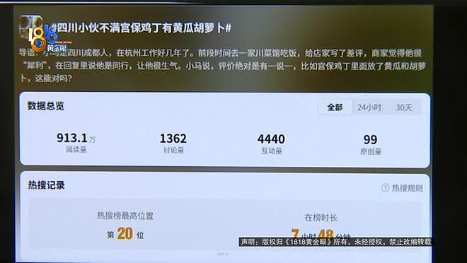 四川小伙吃“宫保鸡丁”上热搜后续!一道菜、一条差评与一场大众评审……(组图) - 11