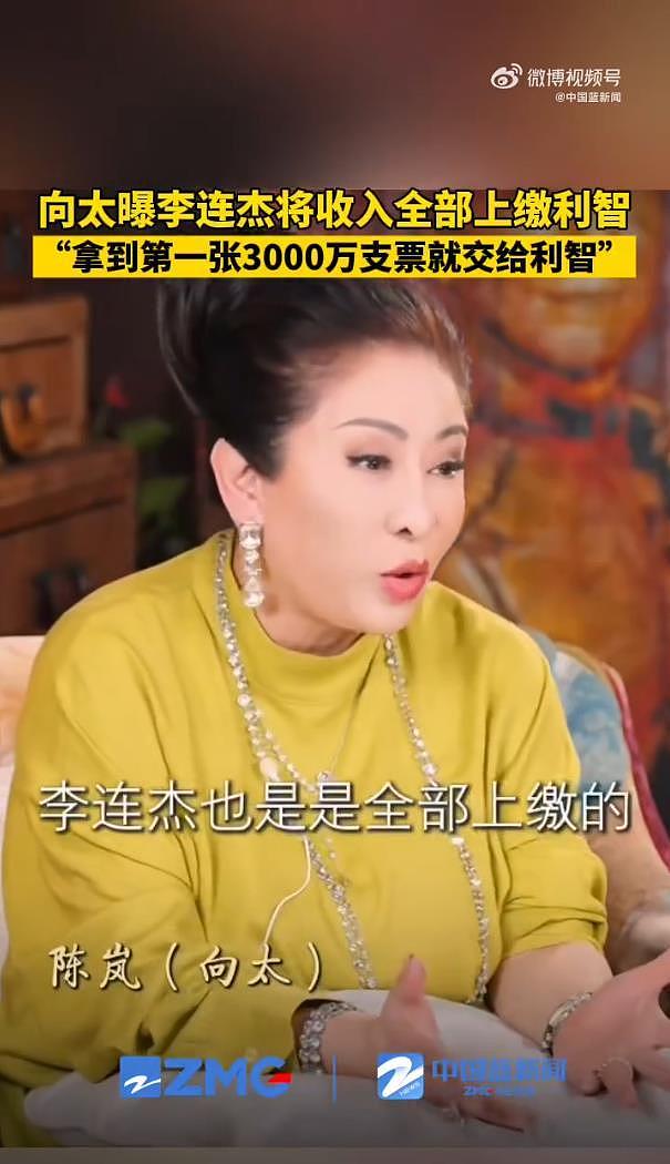 向太曝李连杰将收入全部上缴利智，追求利智的时候他还是穷小子（组图） - 2