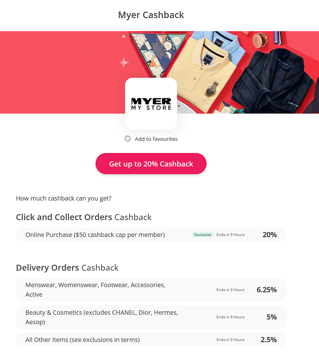 好机会!【Myer】自提单再减20% + 再送30刀(组图) - 1