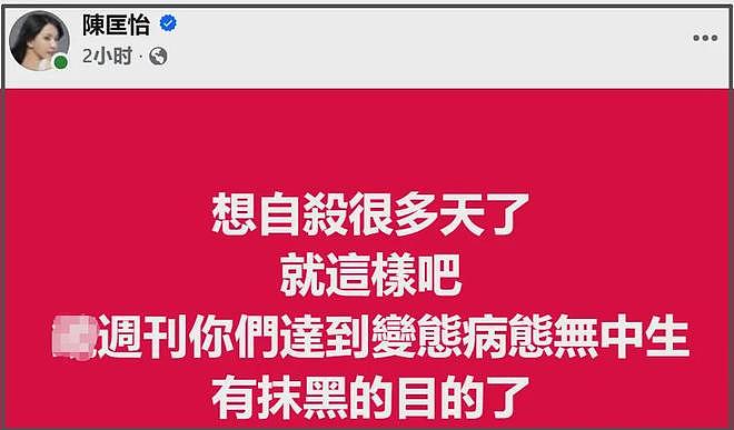 女星陈匡怡怒斥台媒毁人名节,自曝写了遗书,拒绝富商追求遭抹黑(组图) - 27