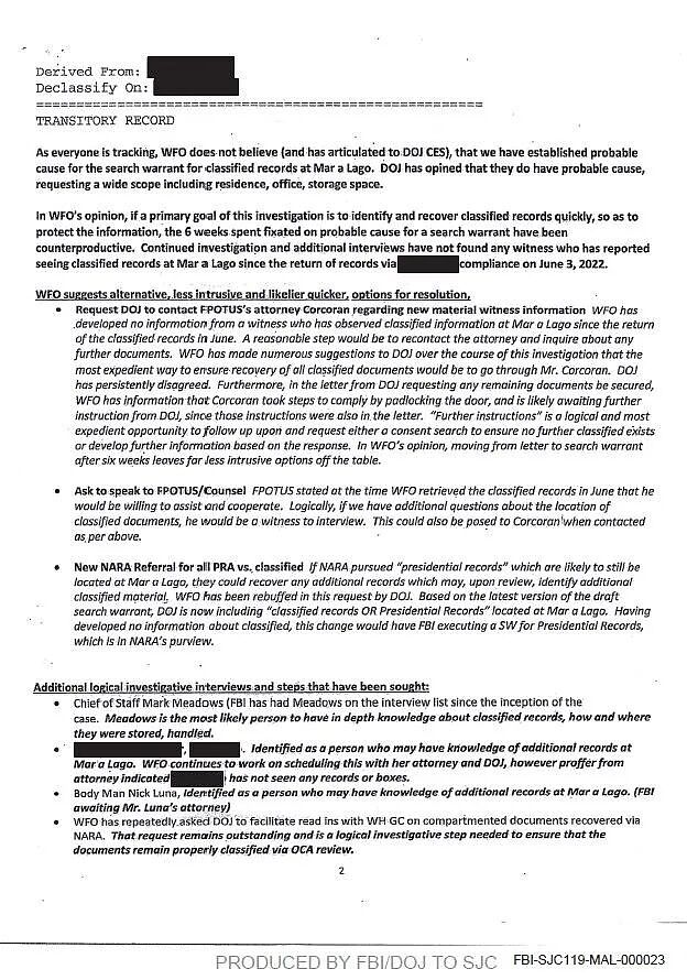震惊！FBI内部曾强烈反对突袭海湖庄园，但拜登政府强力施压（组图） - 1