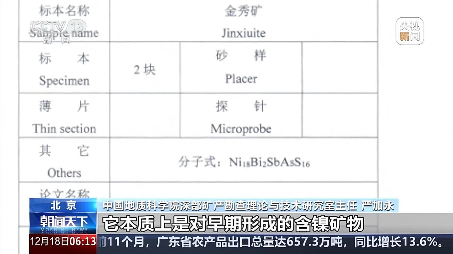 中国发现新矿物金秀矿，助指导寻找紧缺资源镍钴矿床（组图） - 2