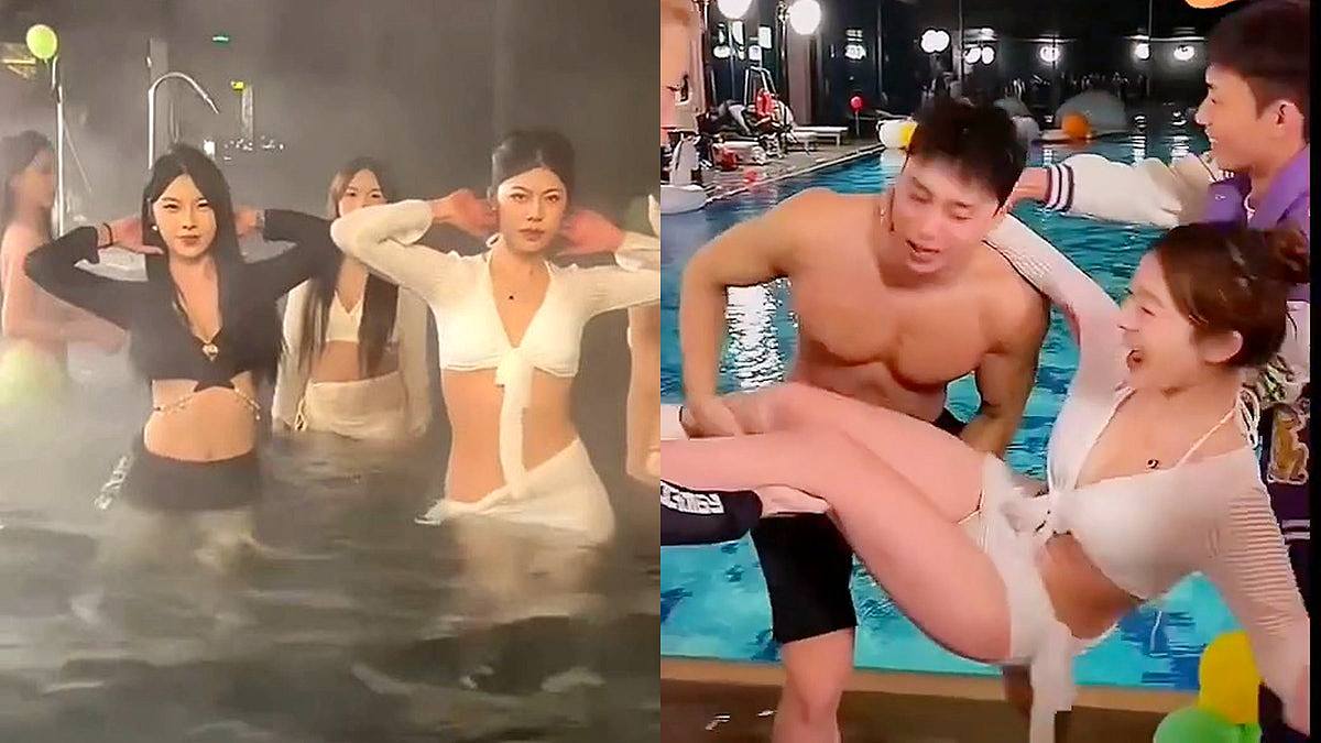 直播泳池男女水中嬉闹性感热舞,4000多万粉丝网红遭批低俗擦边(视频/组图) - 1