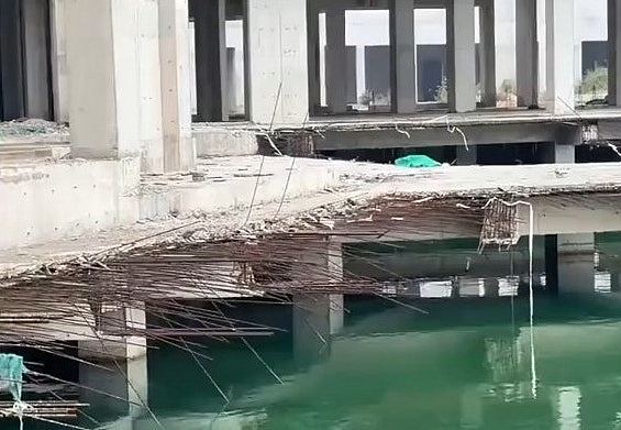 广西烂尾楼积水变网红潜水地！住建局：项目长期停工，有溺水隐患（视频/组图） - 3