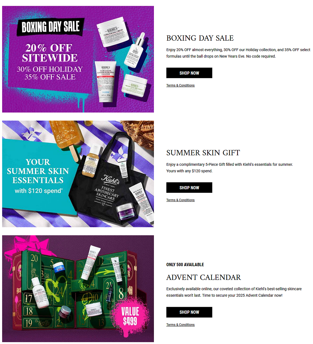 来了！【Kiehl's科颜氏】澳洲官网 Boxing Day 全场特卖+ 送好礼 +再减20%（组图） - 1