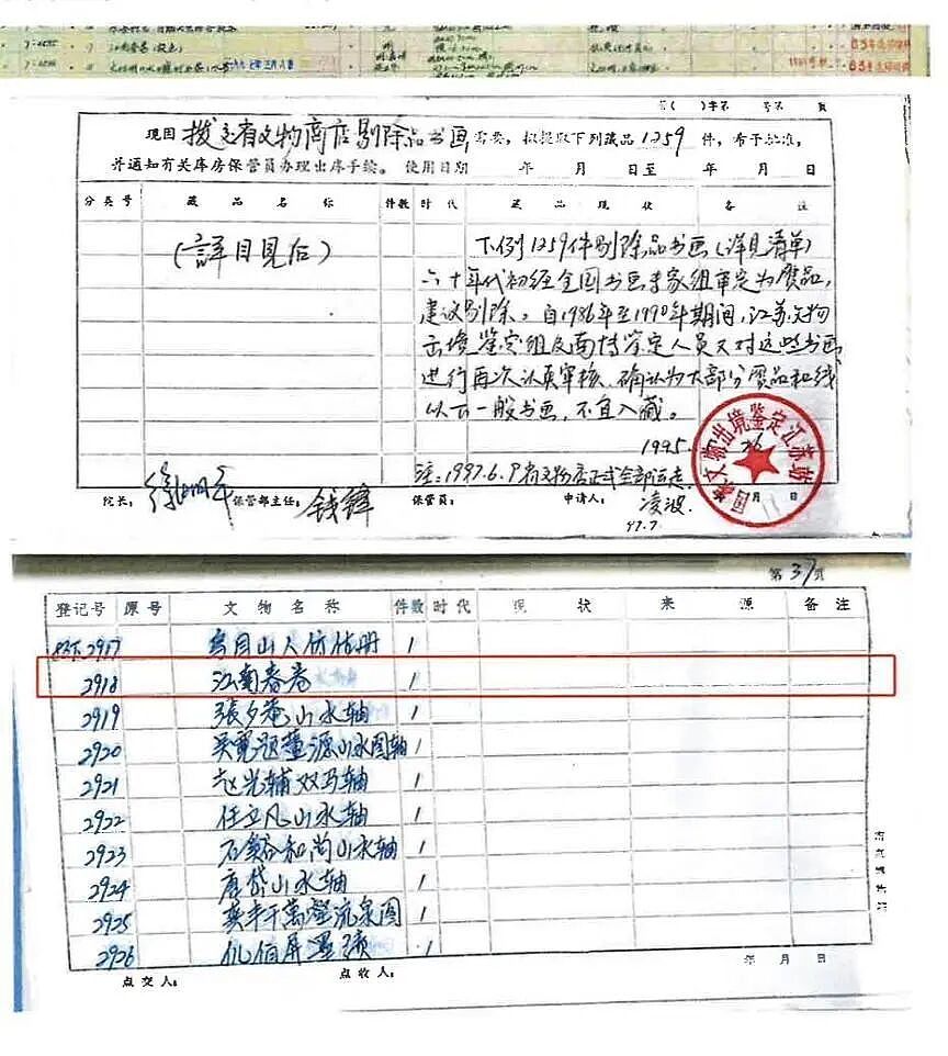 南博事件追踪：被认定为赝品的《江南春》图卷拨交给原江苏省文物总店，2001年“顾客”6800元购买（组图） - 2