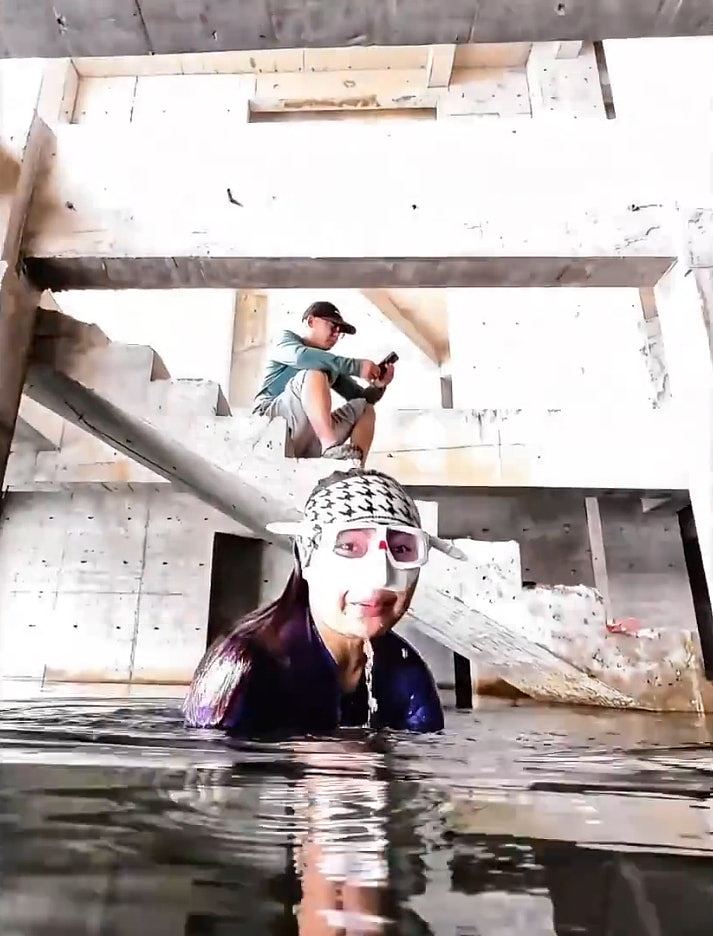 广西烂尾楼积水变网红潜水地！住建局：项目长期停工，有溺水隐患（视频/组图） - 4